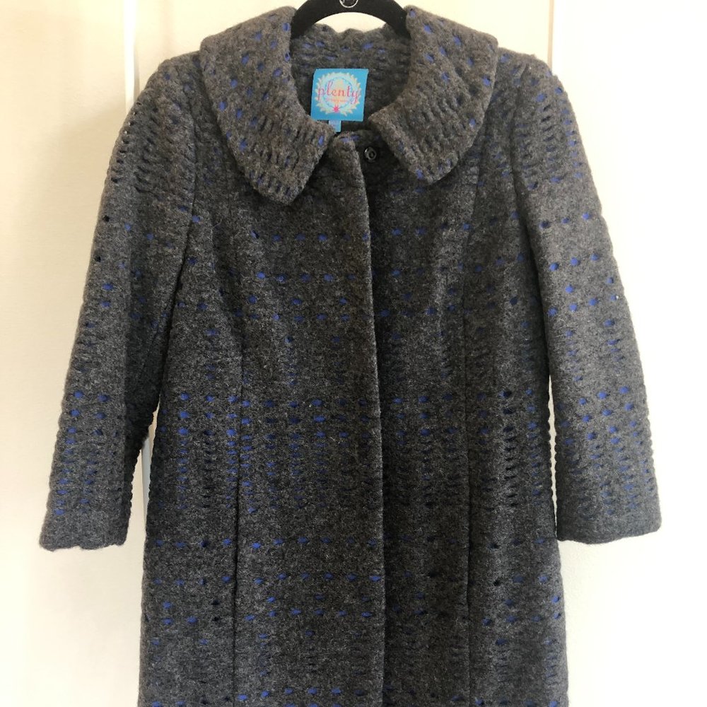 vintage inspired 1950s 1960s NWT Plenty by Tracy Reese / Wool Top Coat